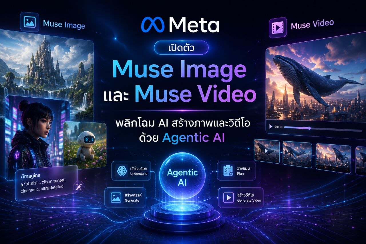 Meta เปิดตัว Muse Image และ Muse Video เทคโนโลยี AI สร้างภาพและวิดีโอด้วย Agentic AI
